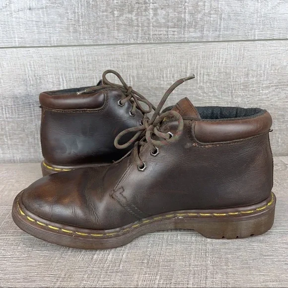 Vintage Dr Martens mens sz 9 brown boots - Picture 3 of 11